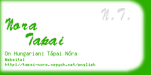 nora tapai business card