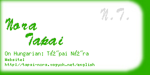 nora tapai business card